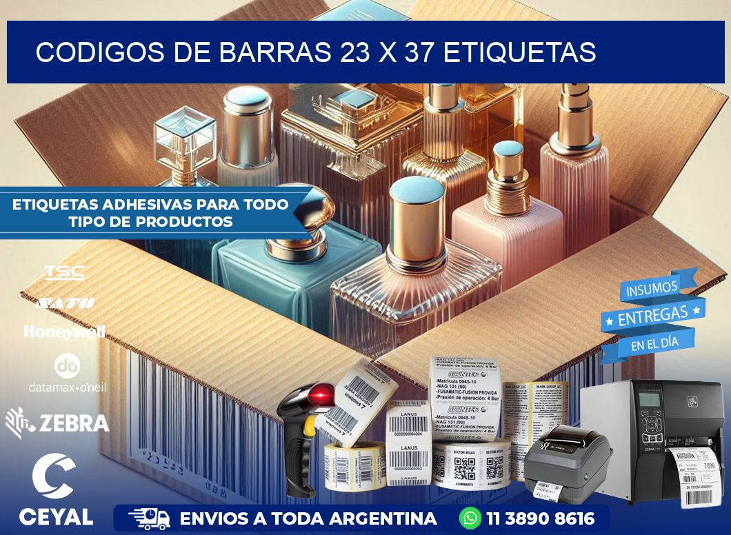 codigos de barras 23 x 37 etiquetas