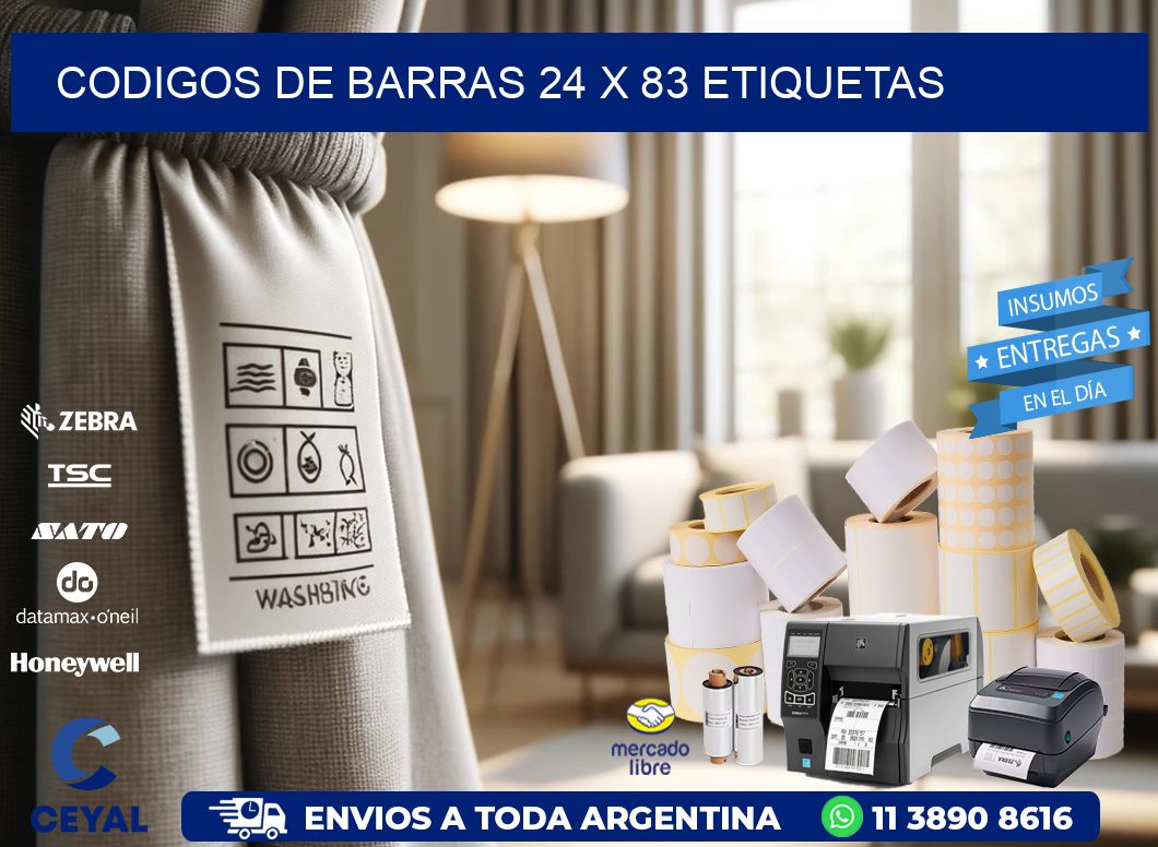 codigos de barras 24 x 83 etiquetas