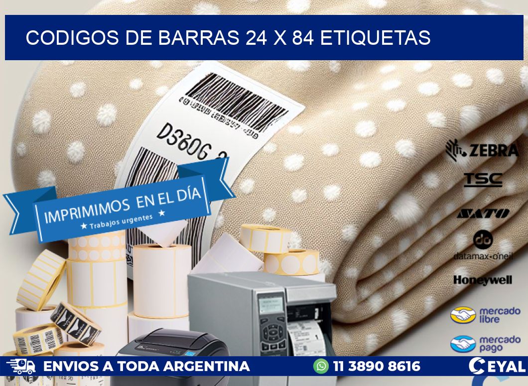 codigos de barras 24 x 84 etiquetas