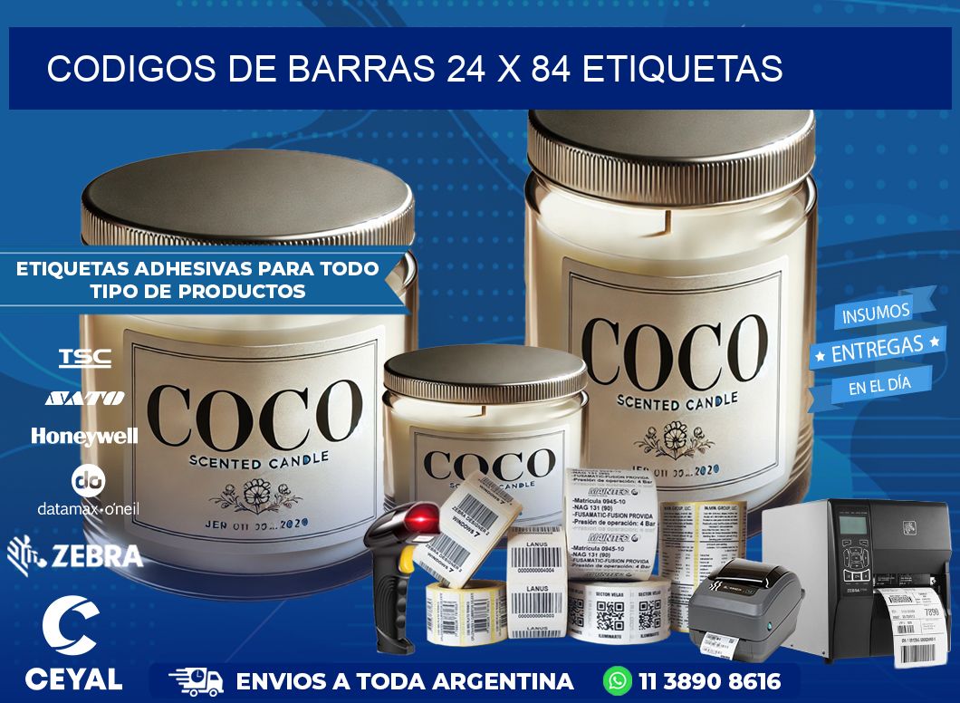 codigos de barras 24 x 84 etiquetas