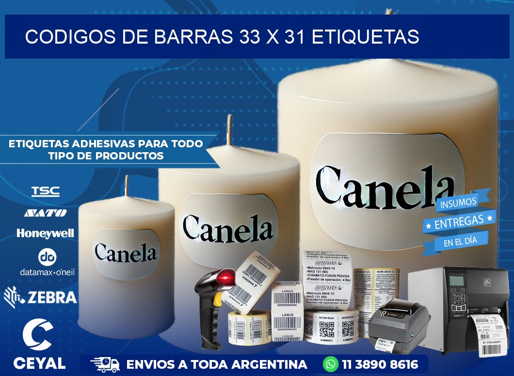 codigos de barras 33 x 31 etiquetas