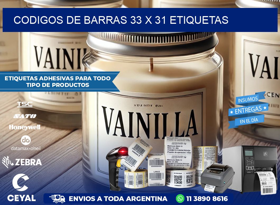 codigos de barras 33 x 31 etiquetas
