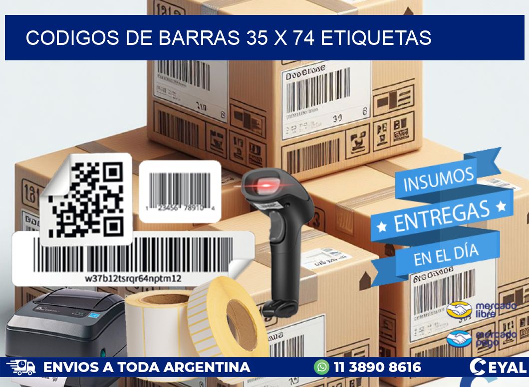 codigos de barras 35 x 74 etiquetas
