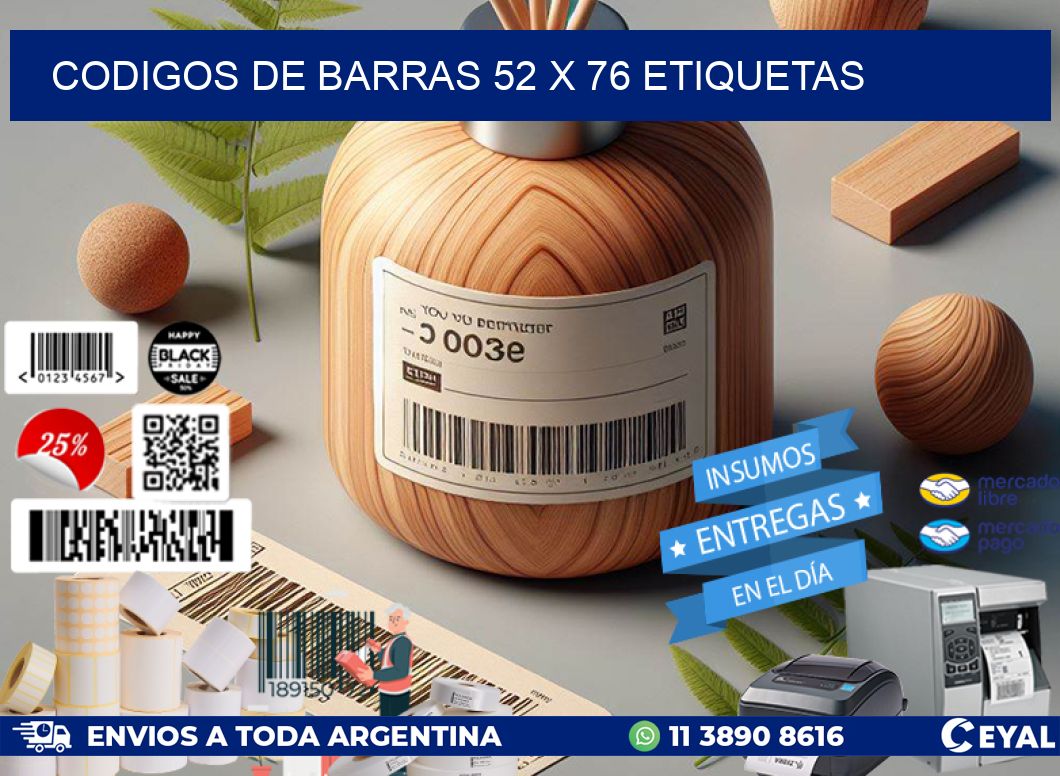 codigos de barras 52 x 76 etiquetas