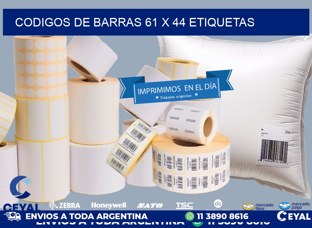 codigos de barras 61 x 44 etiquetas