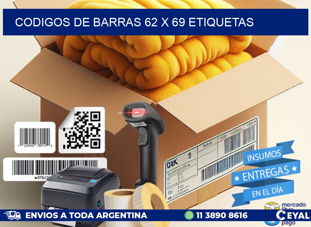 codigos de barras 62 x 69 etiquetas