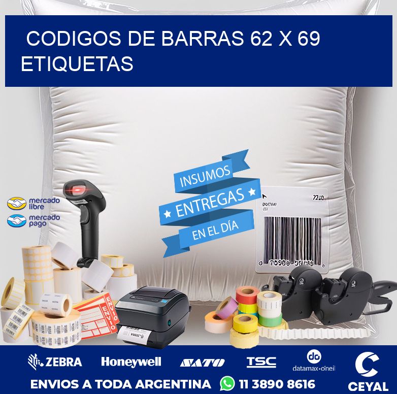 codigos de barras 62 x 69 etiquetas