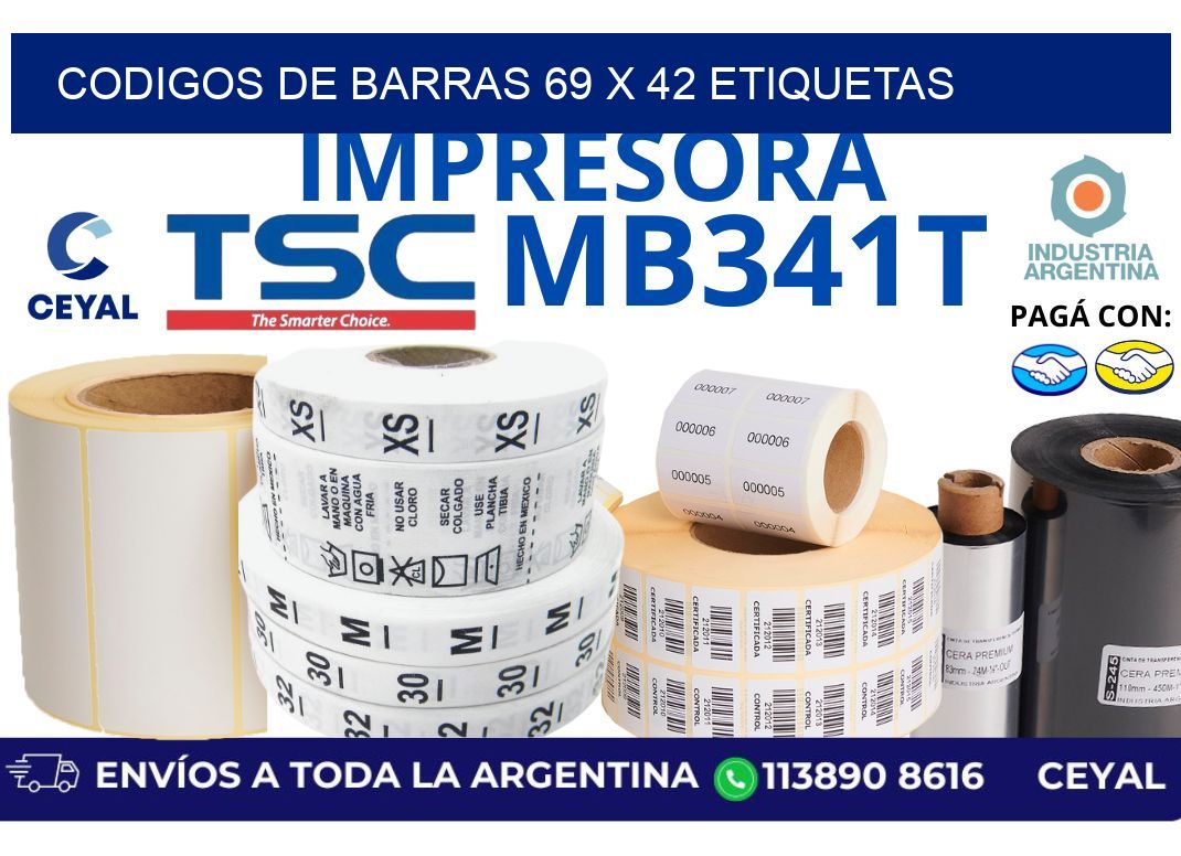 codigos de barras 69 x 42 etiquetas