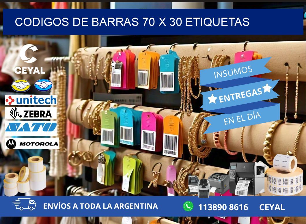 codigos de barras 70 x 30 etiquetas