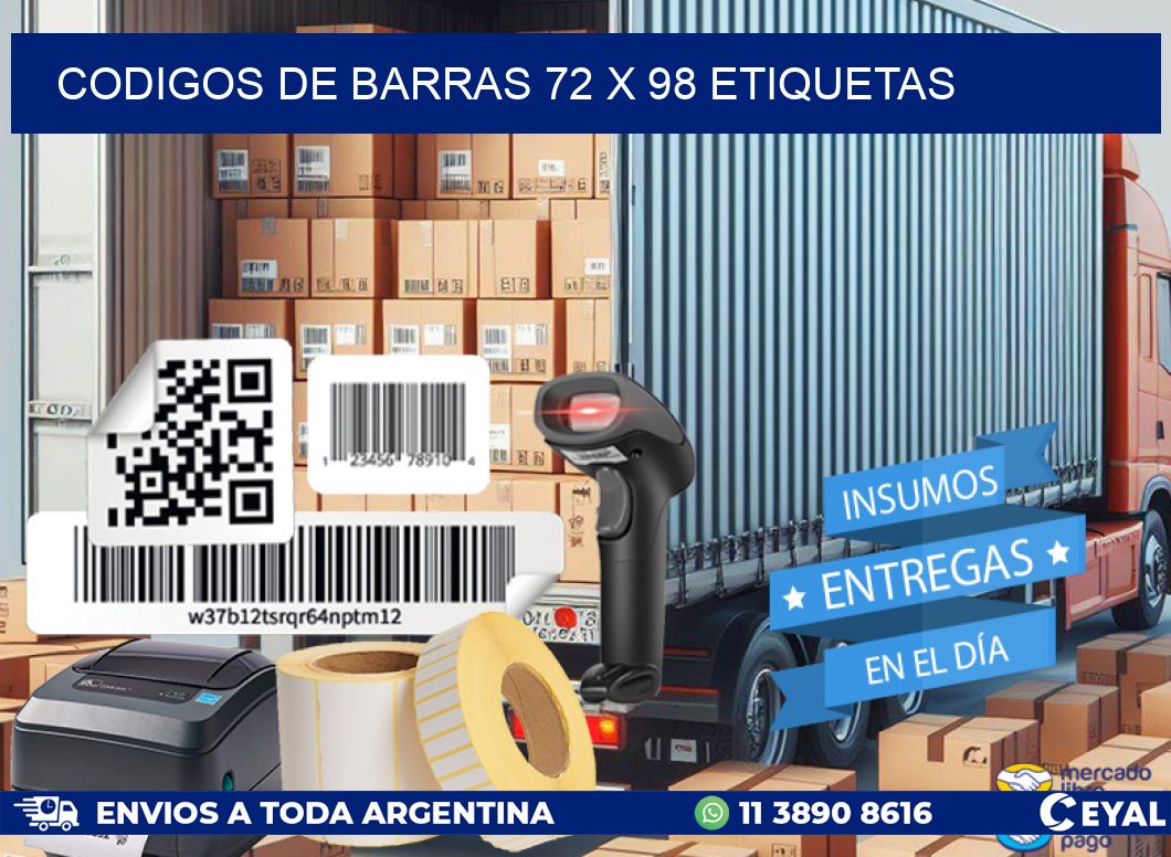 codigos de barras 72 x 98 etiquetas