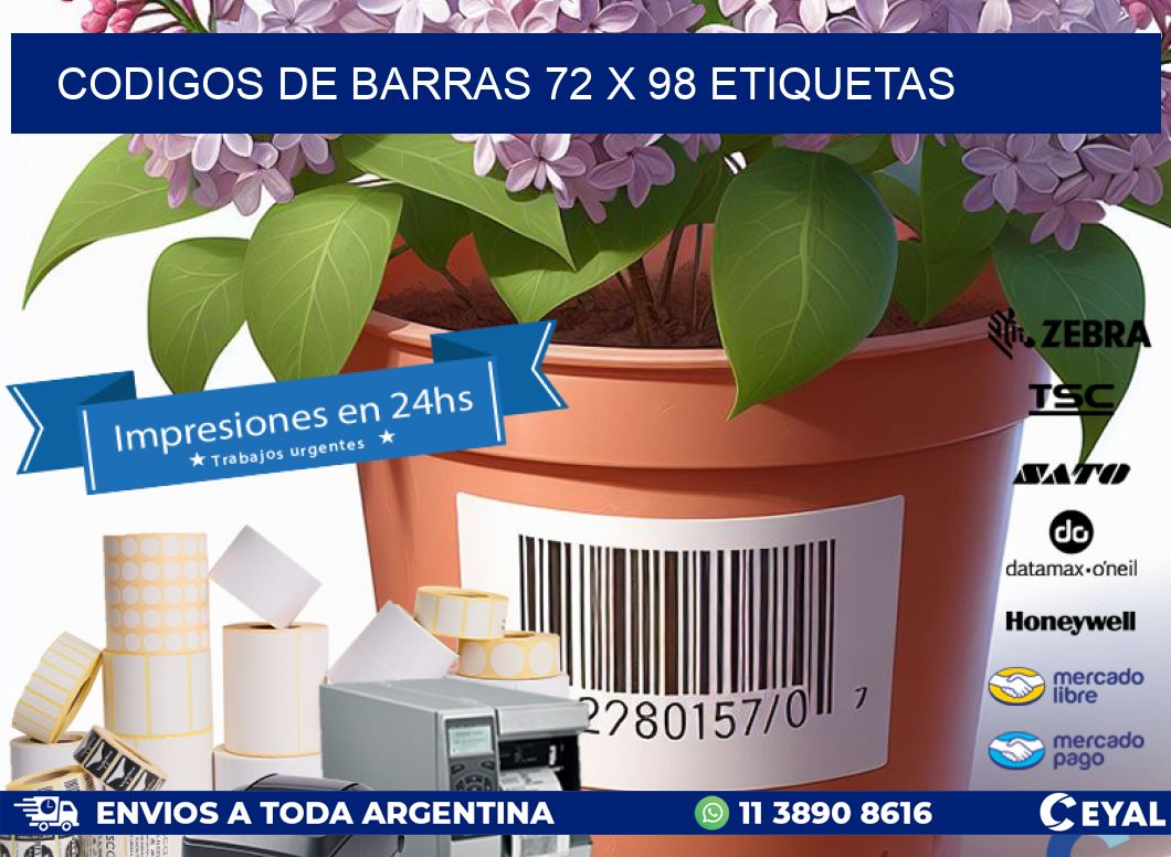 codigos de barras 72 x 98 etiquetas