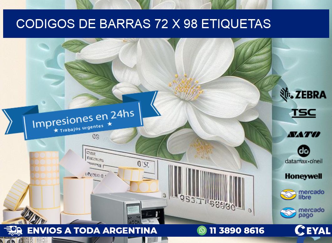 codigos de barras 72 x 98 etiquetas