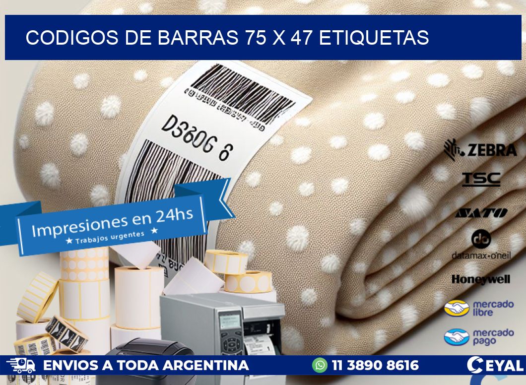 codigos de barras 75 x 47 etiquetas