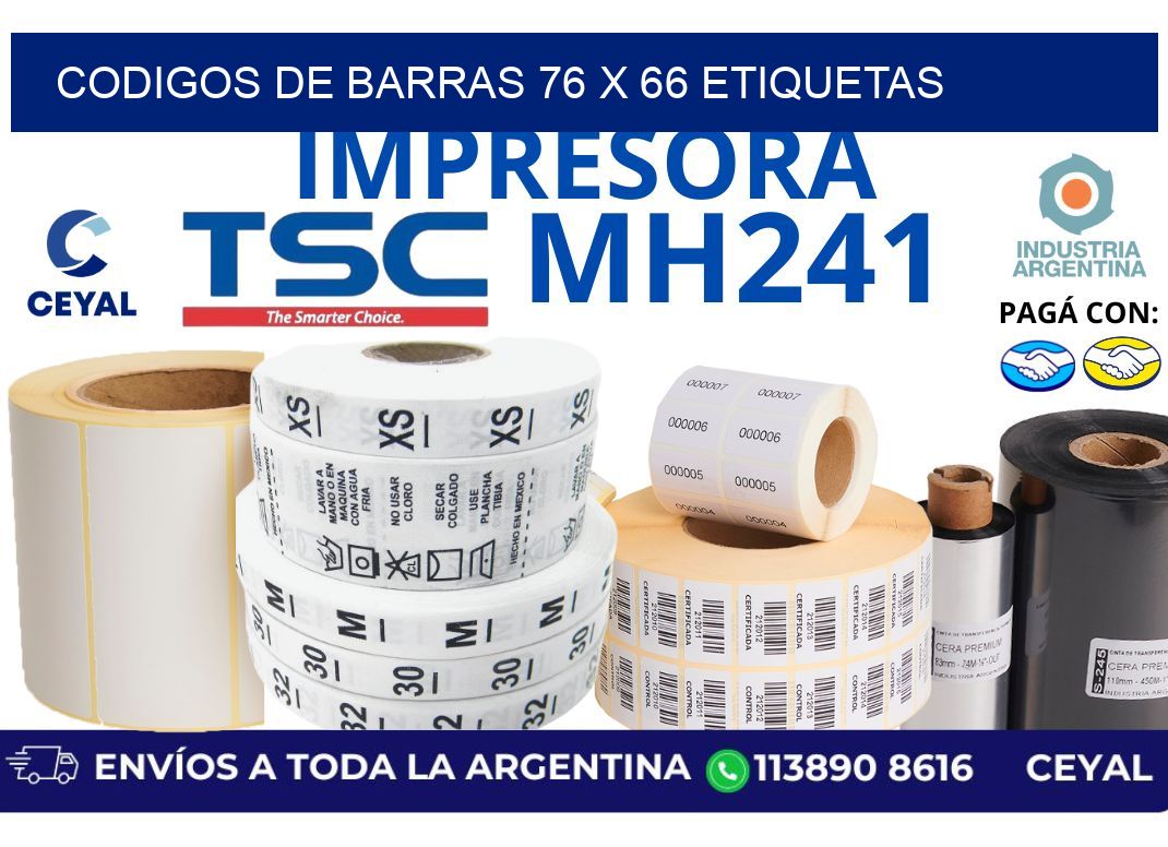 codigos de barras 76 x 66 etiquetas