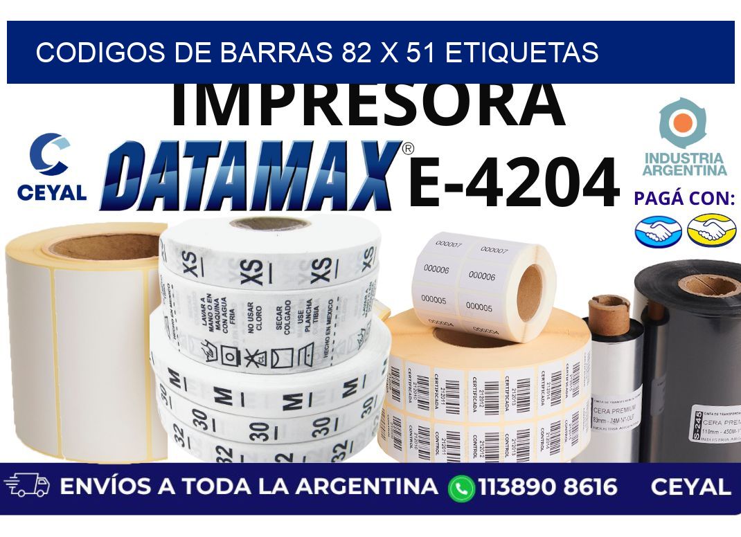 codigos de barras 82 x 51 etiquetas
