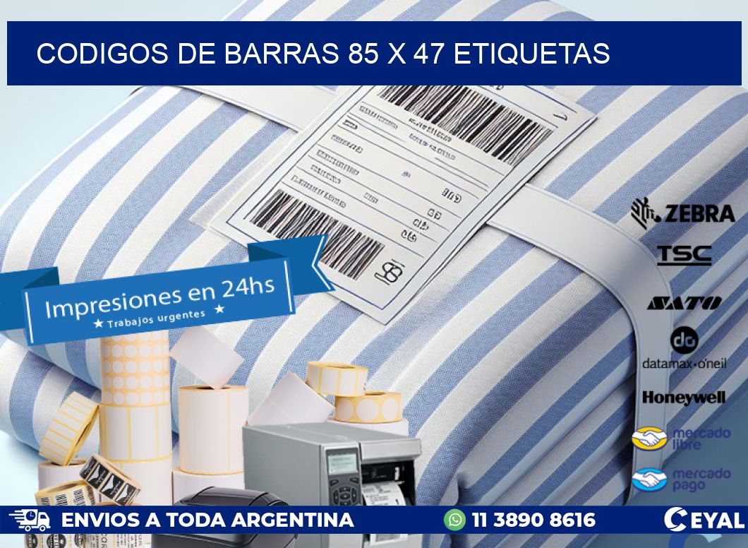 codigos de barras 85 x 47 etiquetas