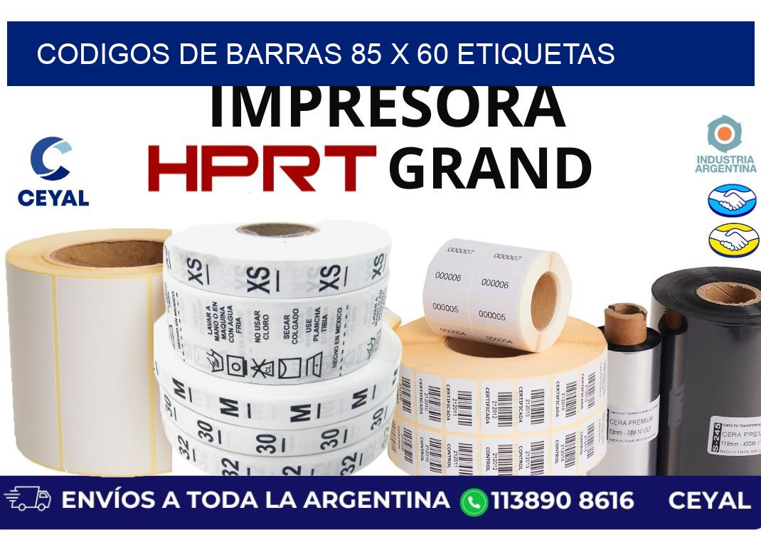 codigos de barras 85 x 60 etiquetas