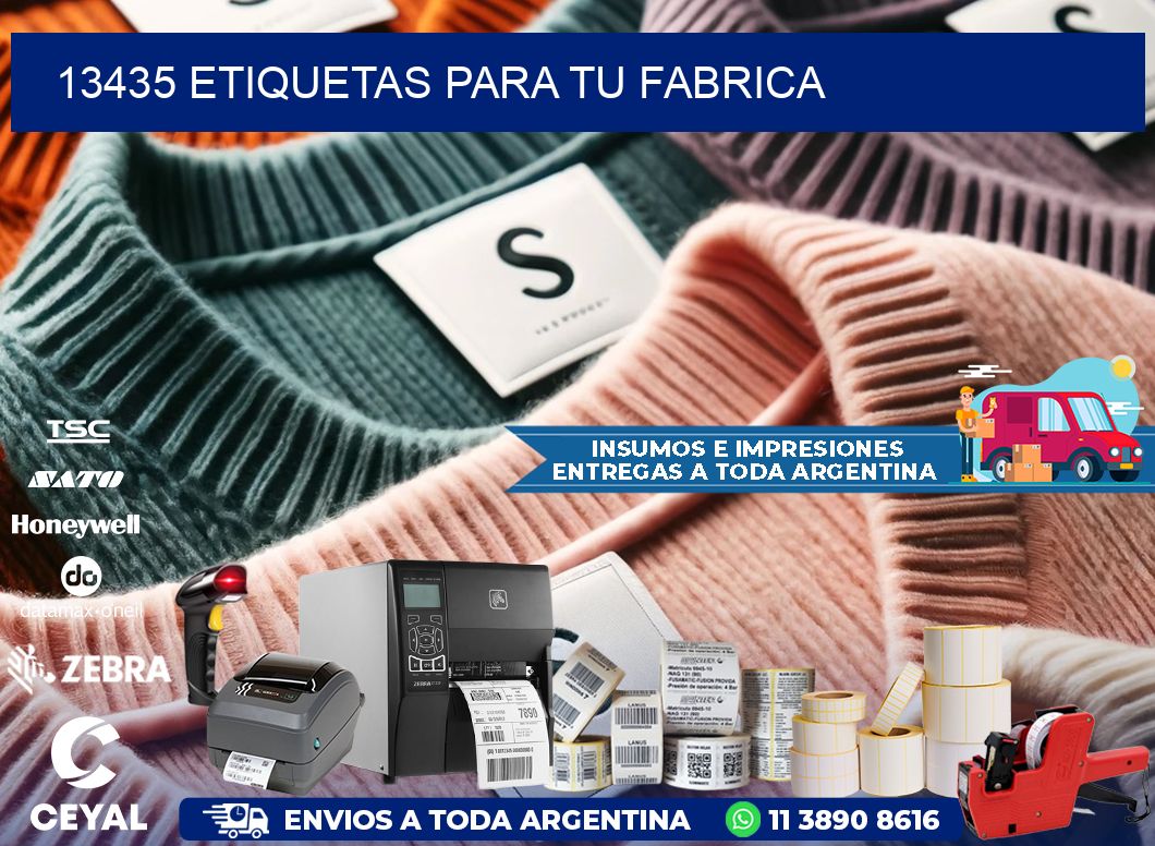 13435 etiquetas para tu fabrica