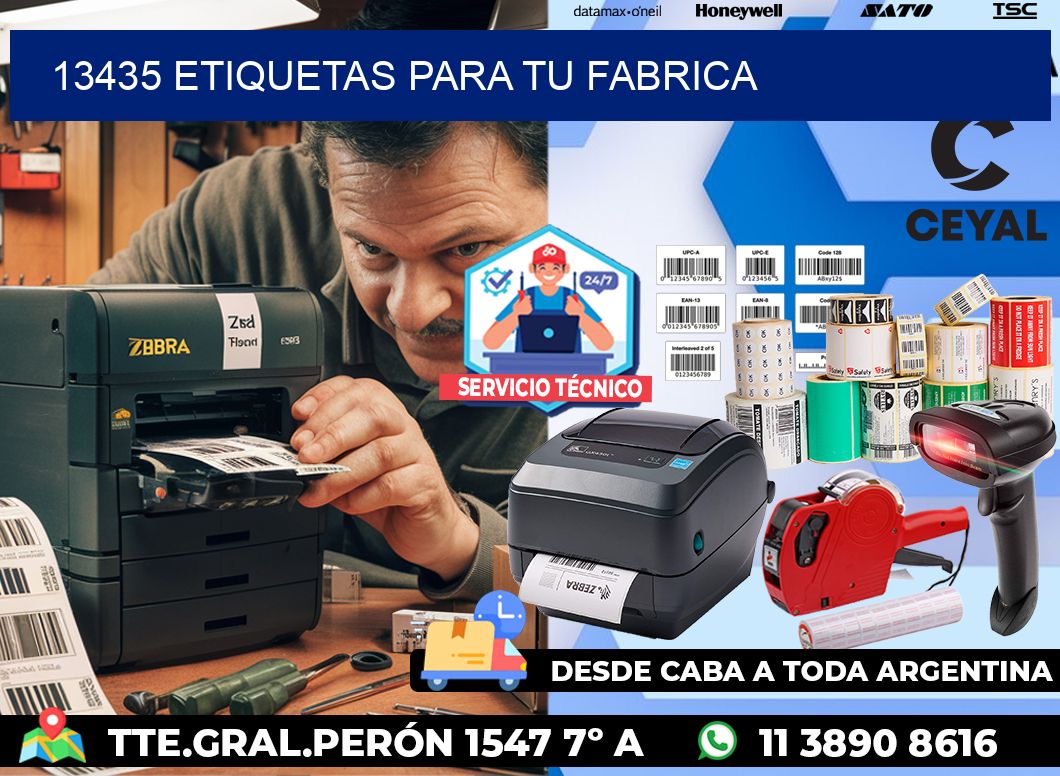13435 etiquetas para tu fabrica