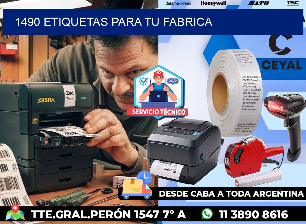 1490 etiquetas para tu fabrica
