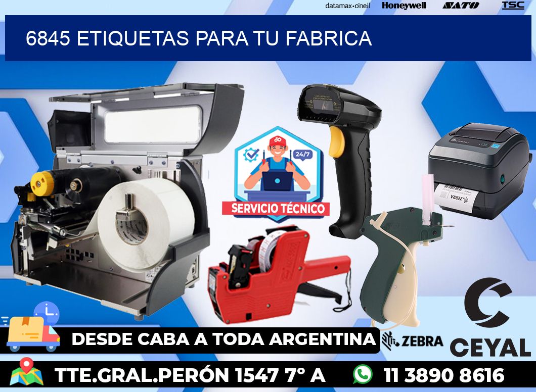 6845 etiquetas para tu fabrica