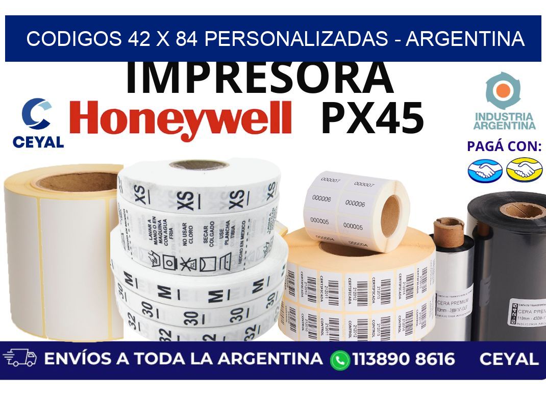 codigos 42 x 84 personalizadas – Argentina