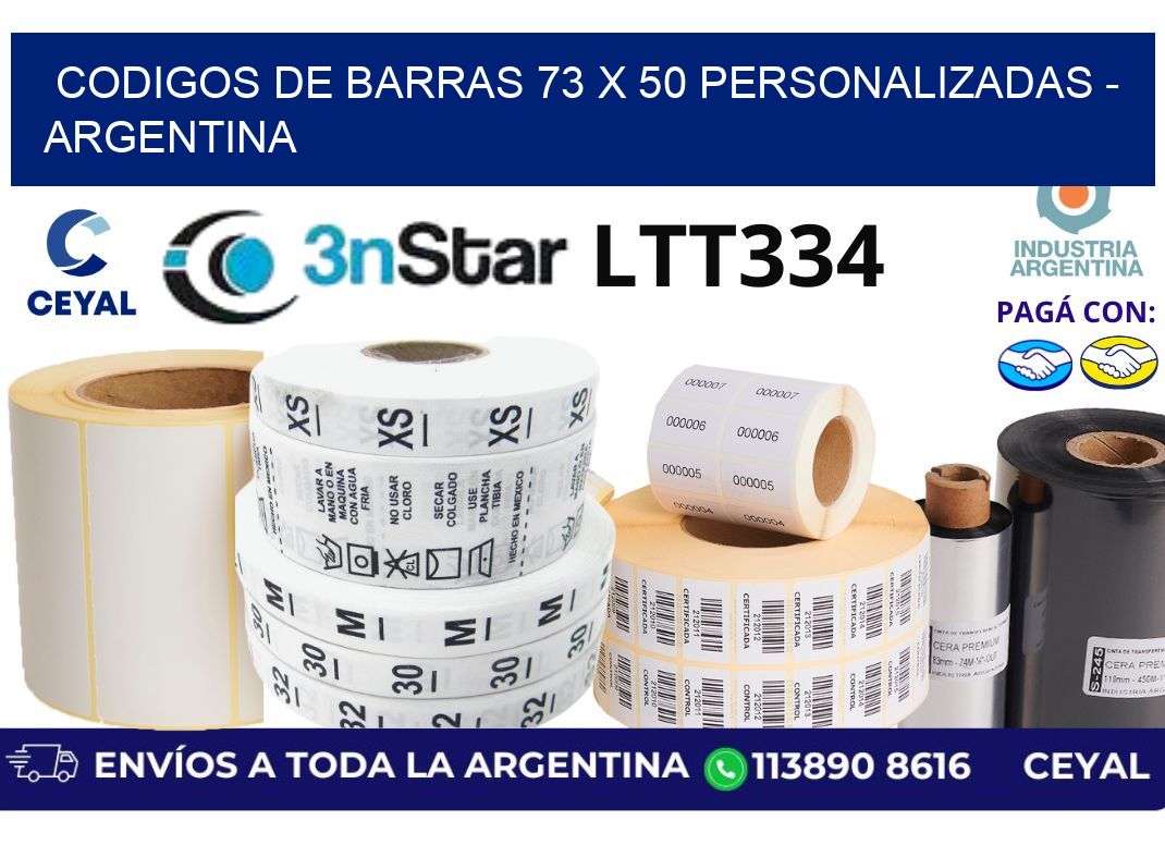 codigos de barras 73 x 50 personalizadas – Argentina