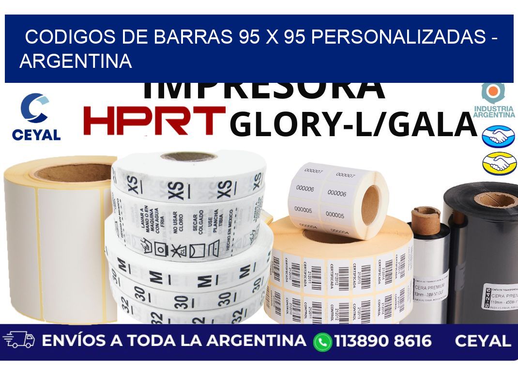 codigos de barras 95 x 95 personalizadas - Argentina