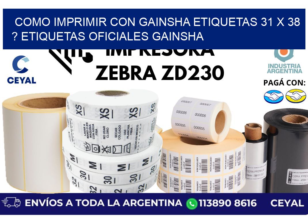 como imprimir con gainsha etiquetas 31 x 38 ? etiquetas oficiales gainsha