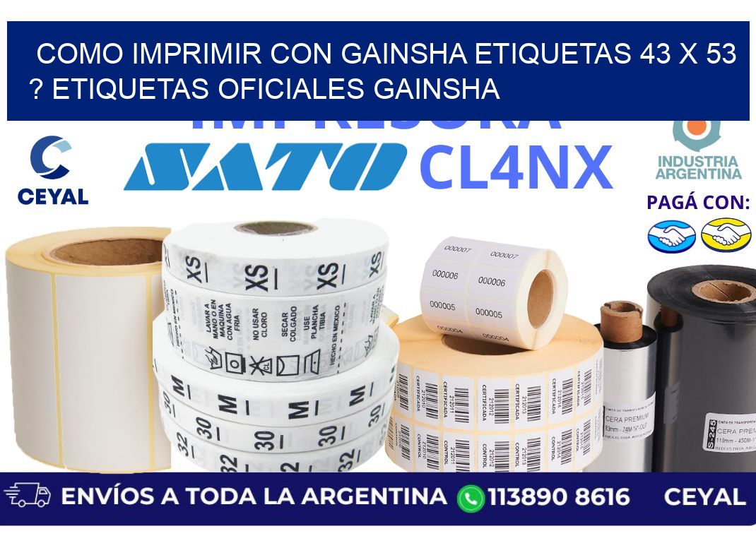como imprimir con gainsha etiquetas 43 x 53 ? etiquetas oficiales gainsha