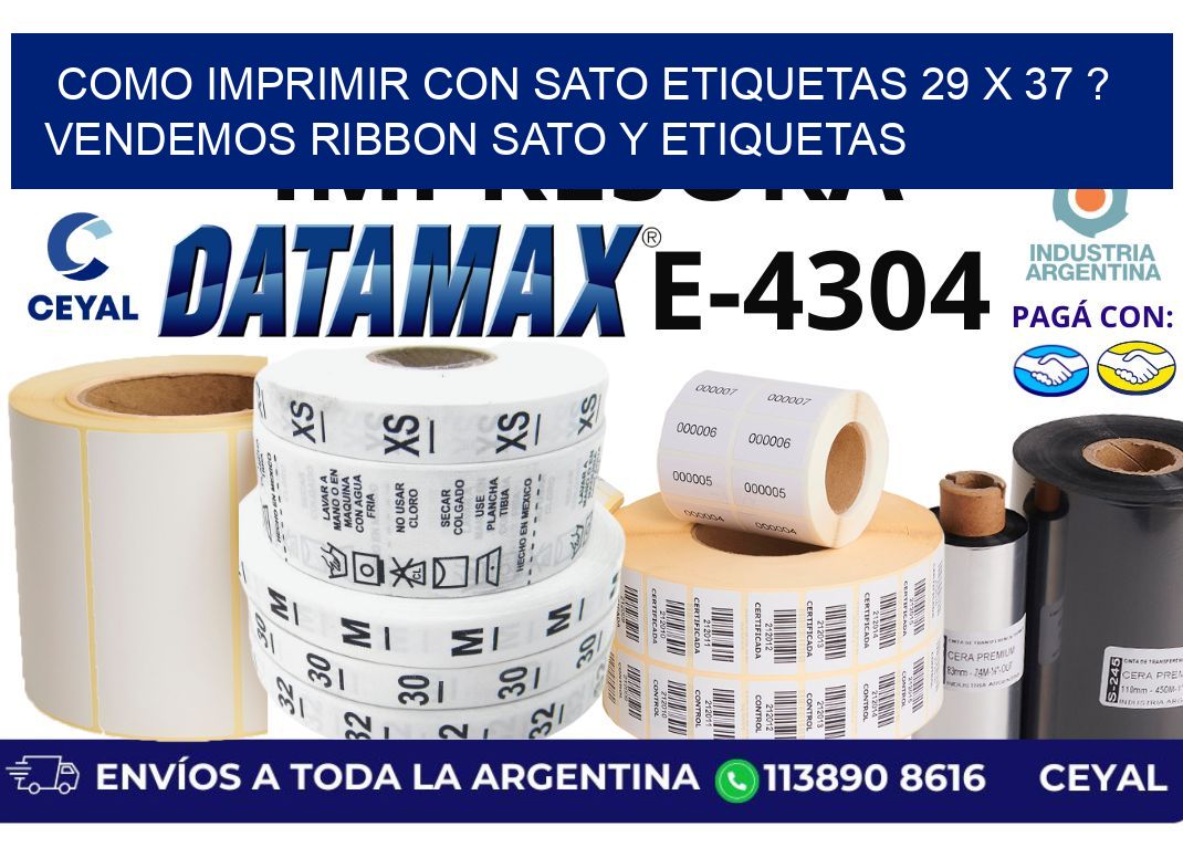 como imprimir con sato etiquetas 29 x 37 ? vendemos ribbon sato y etiquetas