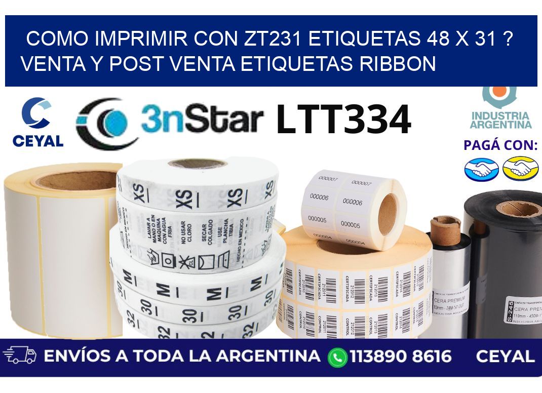 como imprimir con zt231 etiquetas 48 x 31 ? Venta y post venta etiquetas ribbon