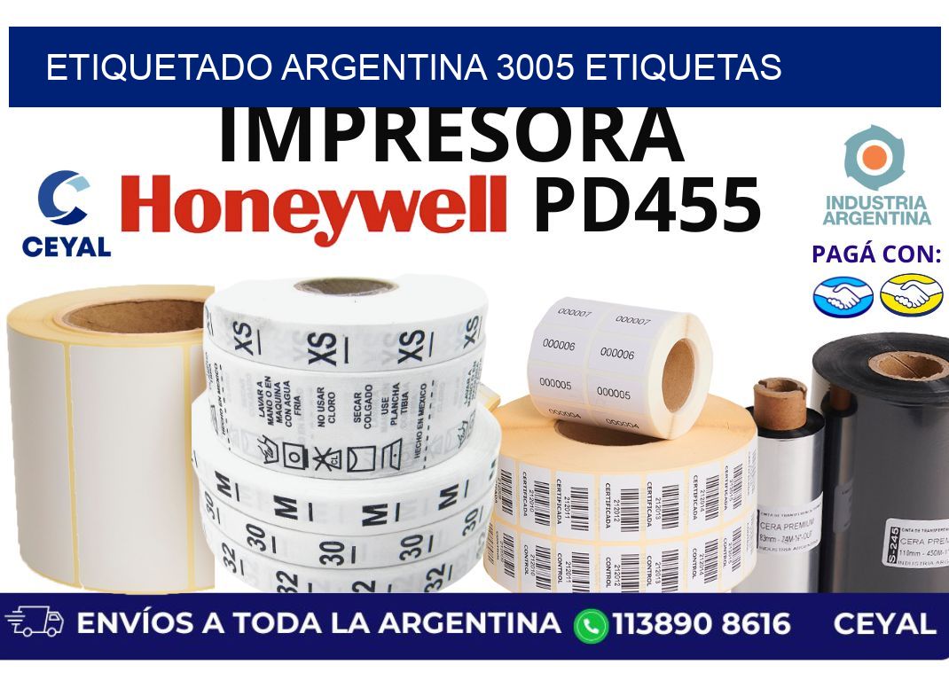 etiquetado argentina 3005 etiquetas
