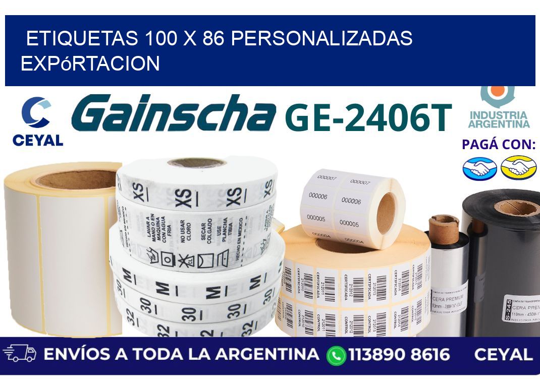 etiquetas 100 x 86 personalizadas expórtacion