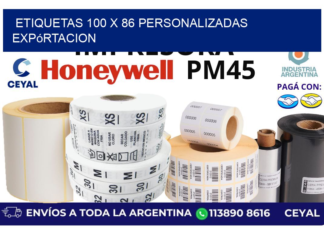 etiquetas 100 x 86 personalizadas expórtacion