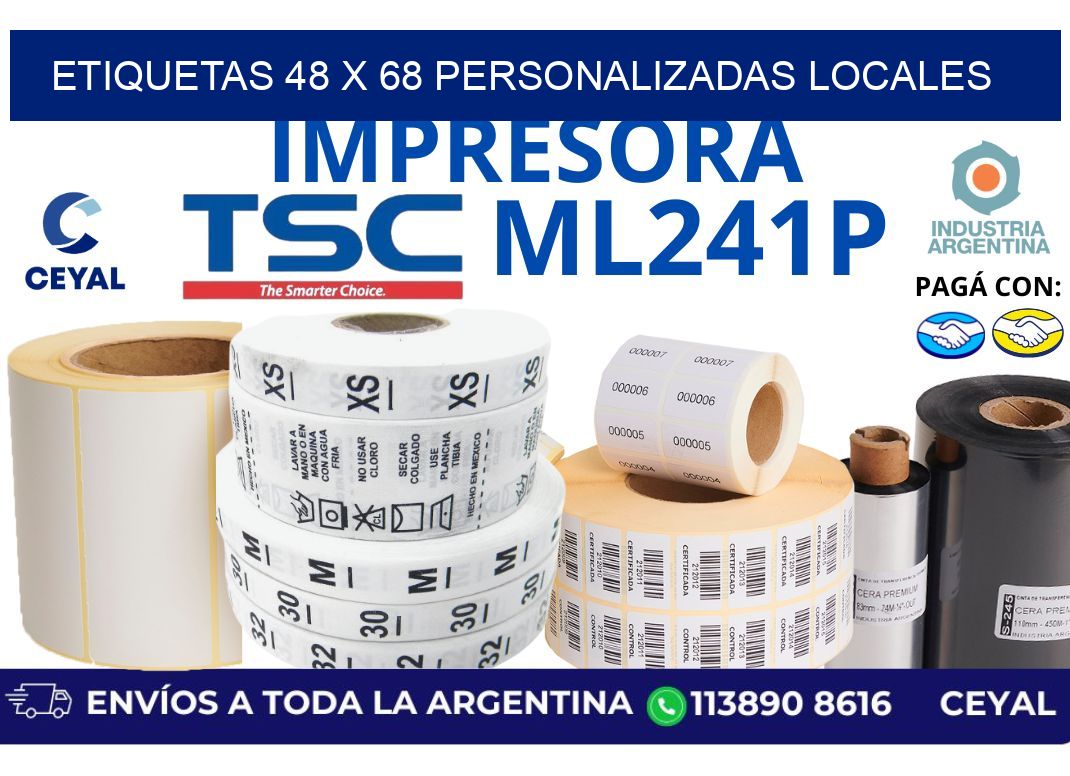 etiquetas 48 x 68 personalizadas locales