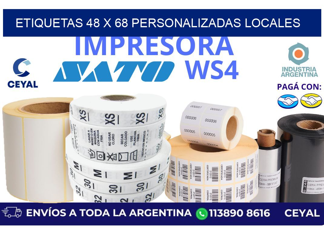 etiquetas 48 x 68 personalizadas locales