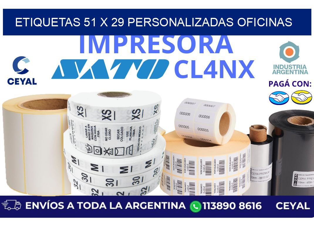 etiquetas 51 x 29 personalizadas oficinas