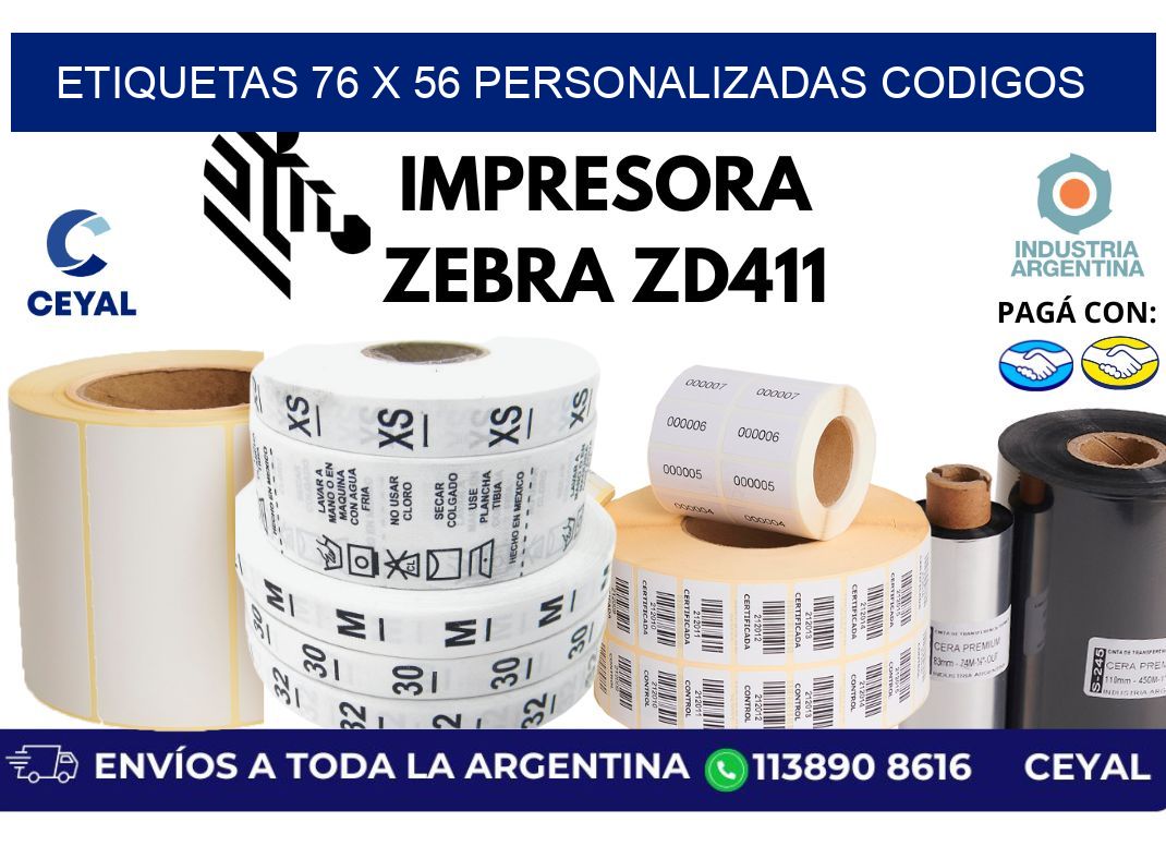 etiquetas 76 x 56 personalizadas codigos