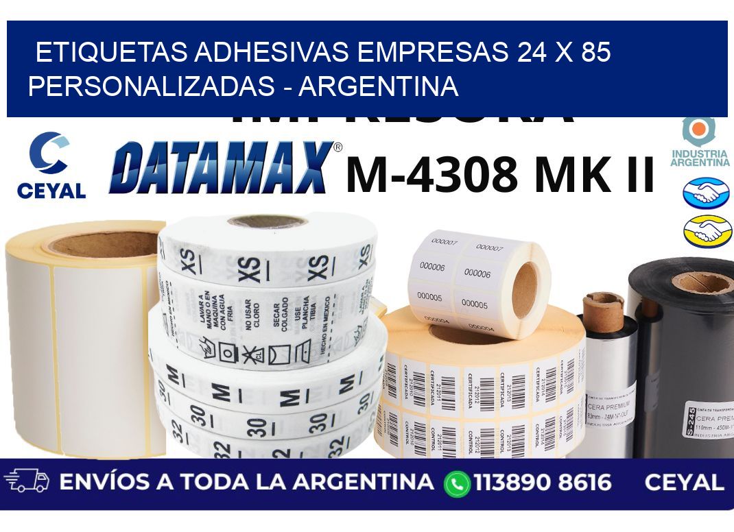 etiquetas adhesivas empresas 24 x 85 personalizadas – Argentina