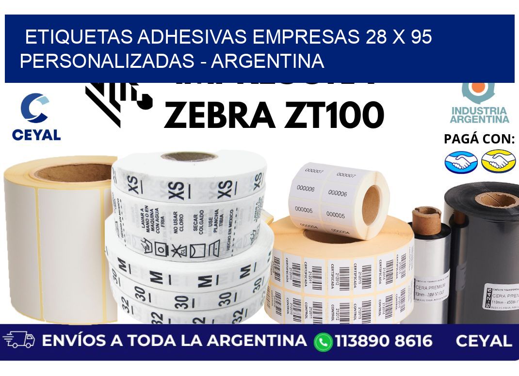 etiquetas adhesivas empresas 28 x 95 personalizadas – Argentina