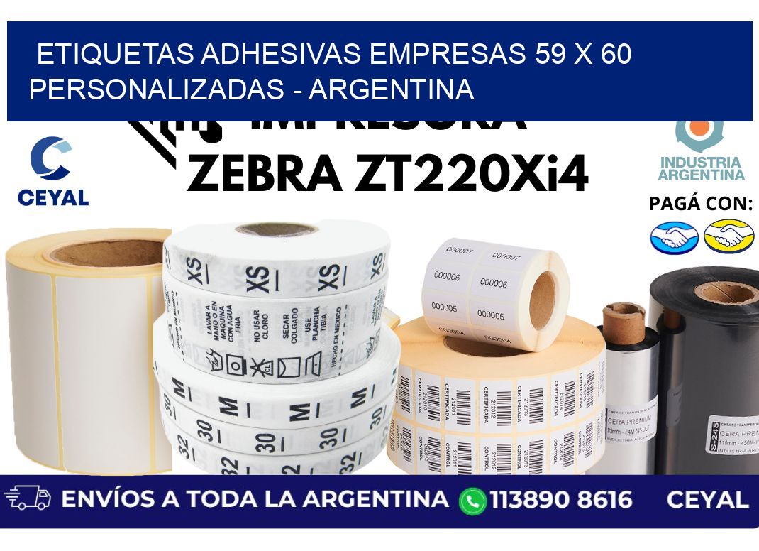 etiquetas adhesivas empresas 59 x 60 personalizadas – Argentina