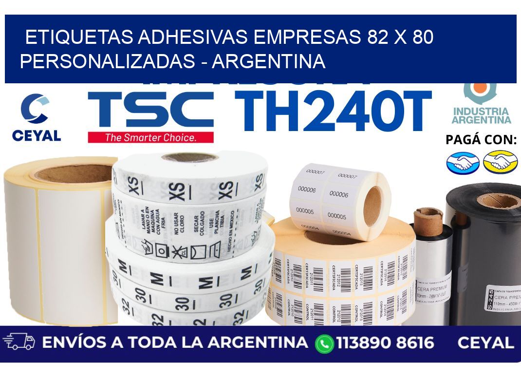 etiquetas adhesivas empresas 82 x 80 personalizadas – Argentina