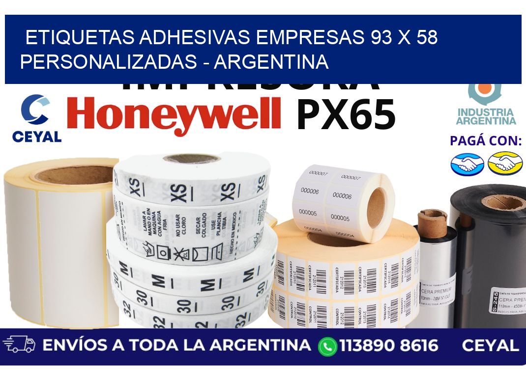 etiquetas adhesivas empresas 93 x 58 personalizadas – Argentina