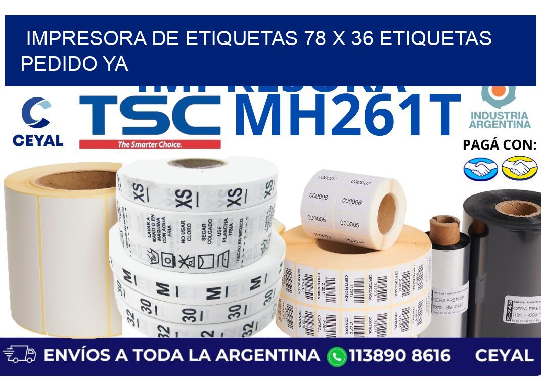 impresora de etiquetas 78 x 36 etiquetas pedido ya