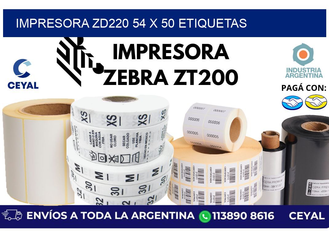 impresora zd220 54 x 50 etiquetas