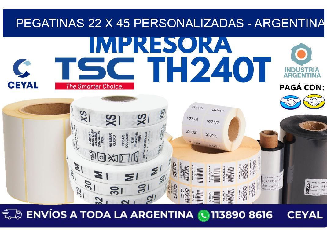 pegatinas 22 x 45 personalizadas – Argentina