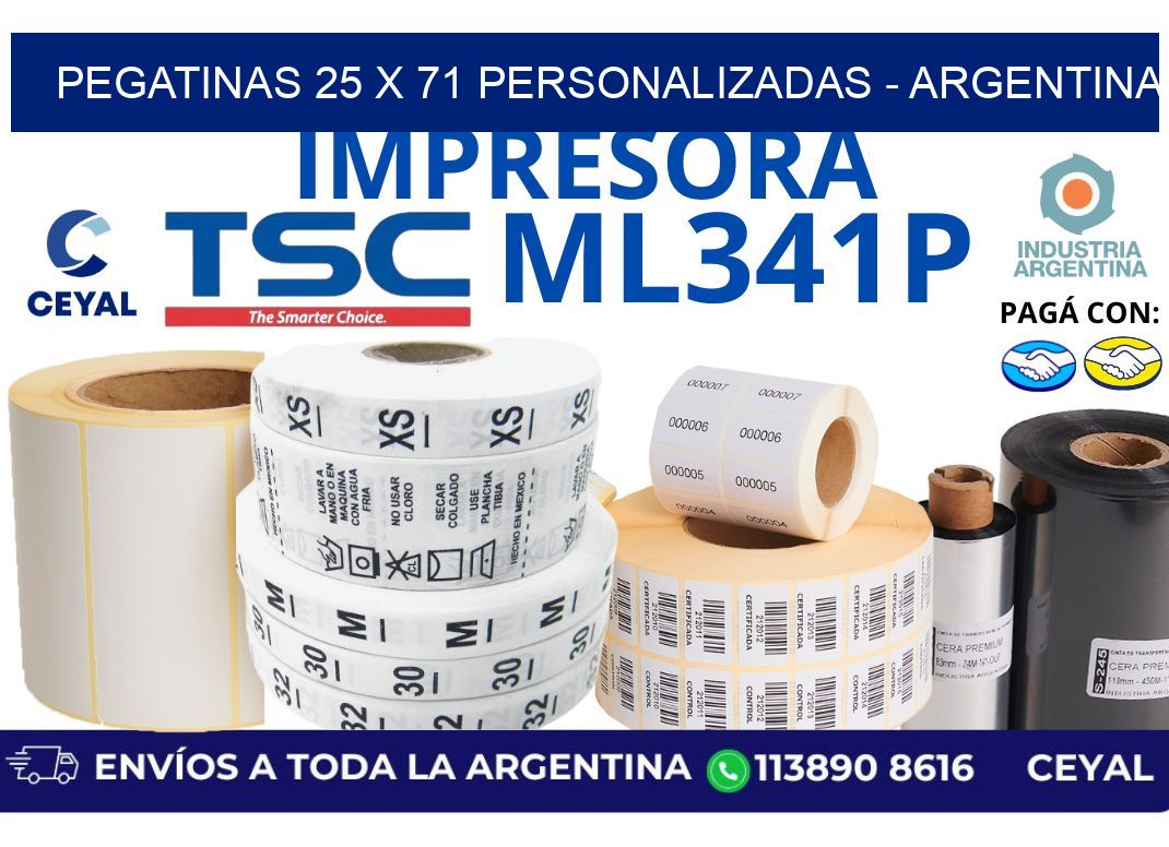 pegatinas 25 x 71 personalizadas - Argentina