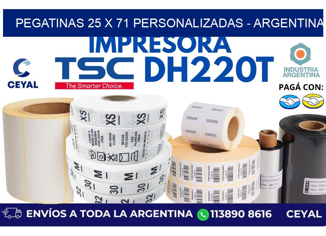 pegatinas 25 x 71 personalizadas - Argentina