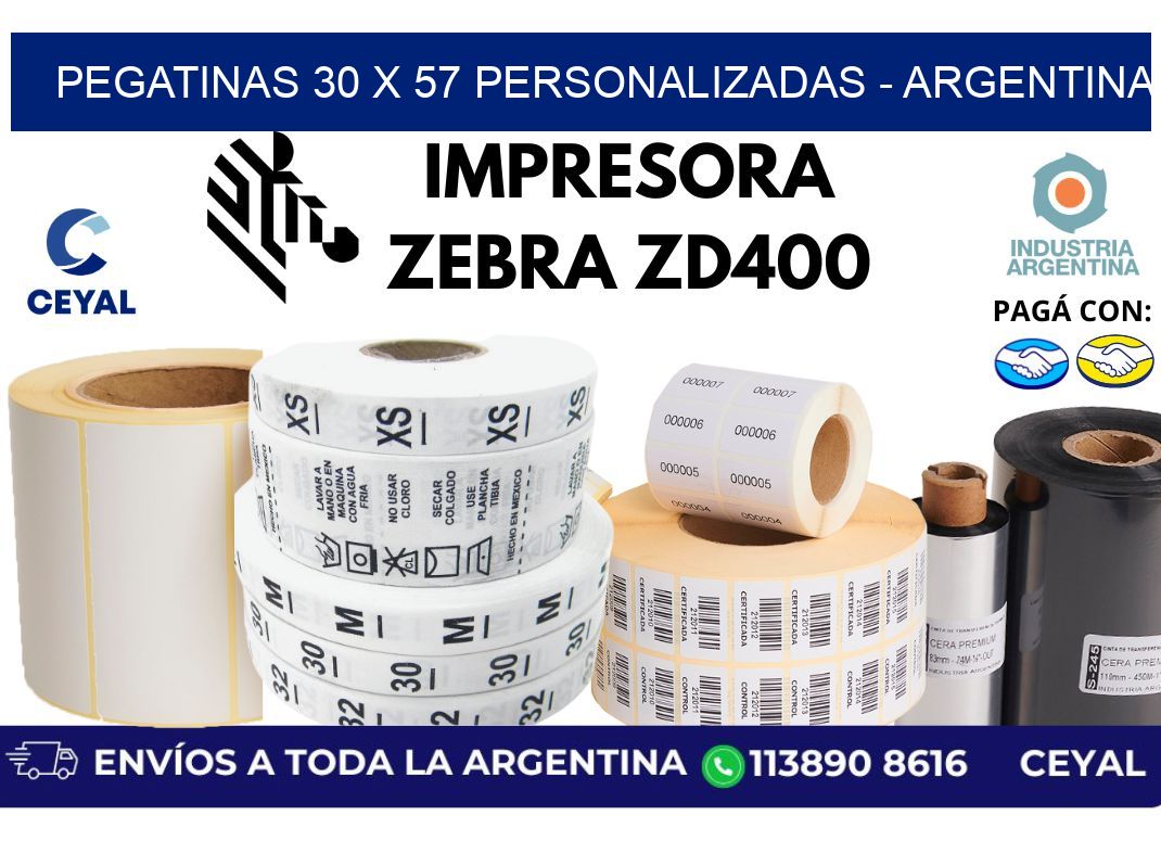 pegatinas 30 x 57 personalizadas - Argentina